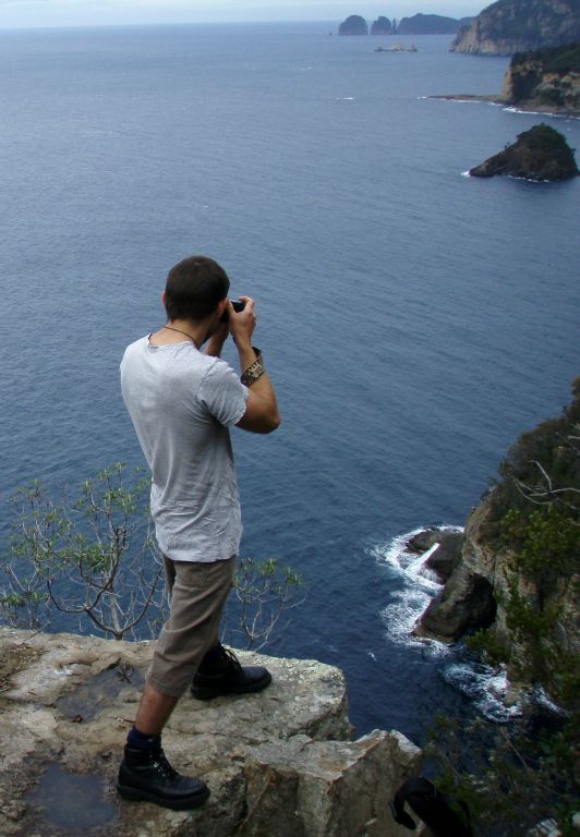 Cliff-top photography on Tasman Peninsula Tasmania, Australia
